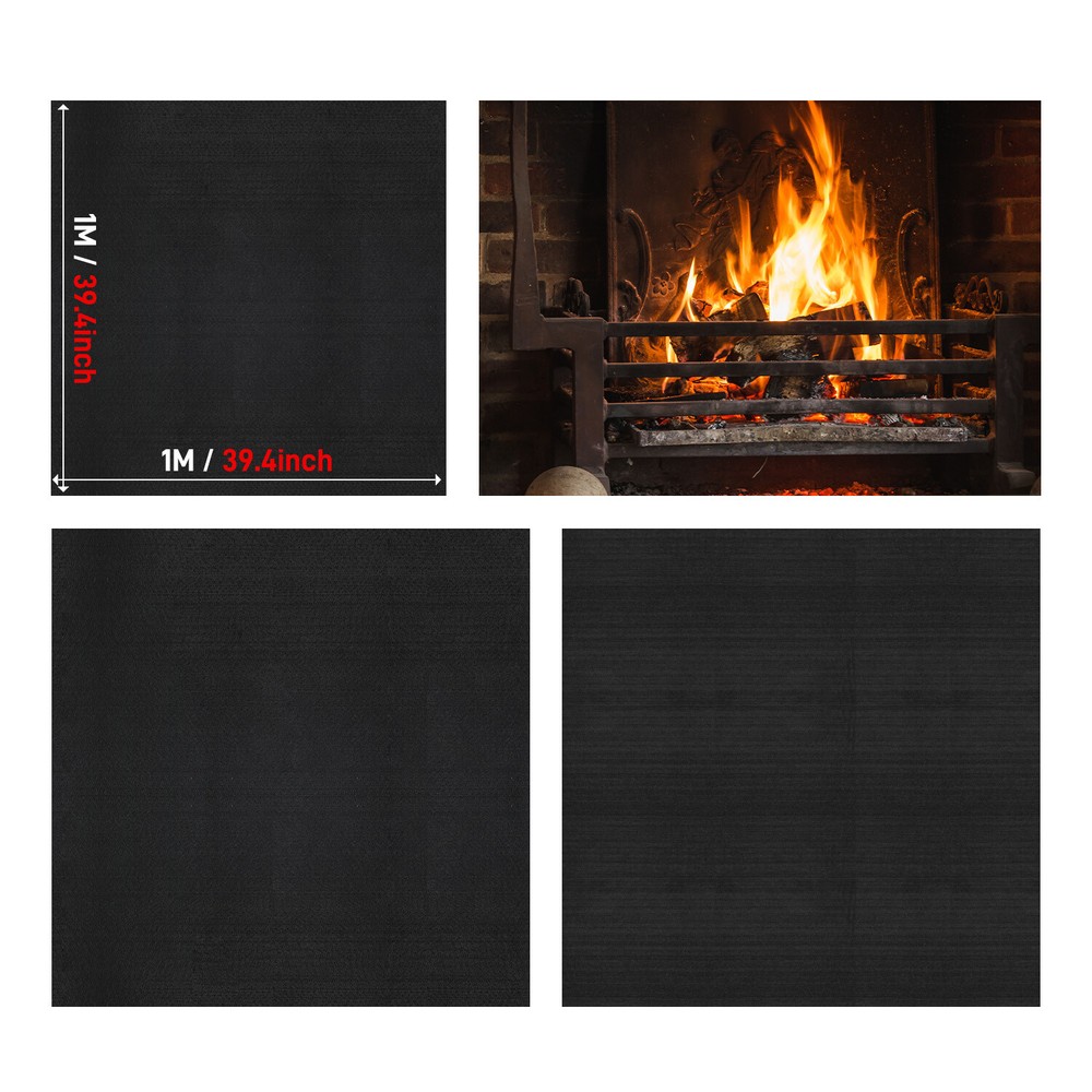 Square Fire Pit Mat, Grilling Fireproof Pad High Temperature-Resistant 40inch