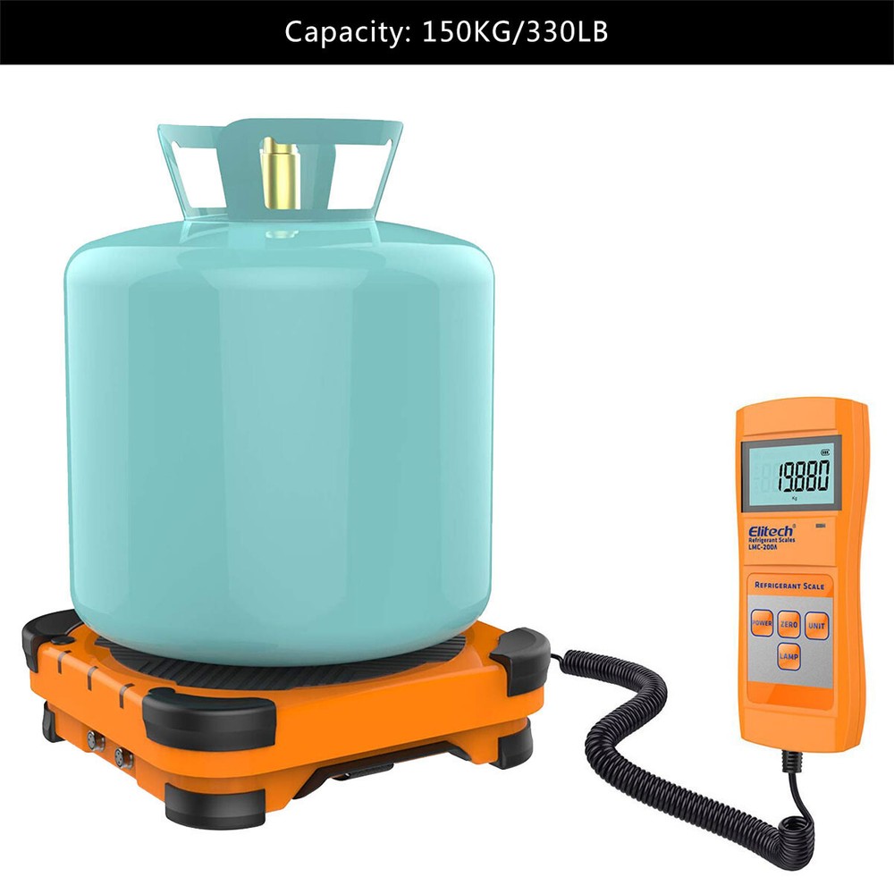 Elitech LMC-200A Electronic Refrigerant Scale Charging Digital Weight HVAC Tools