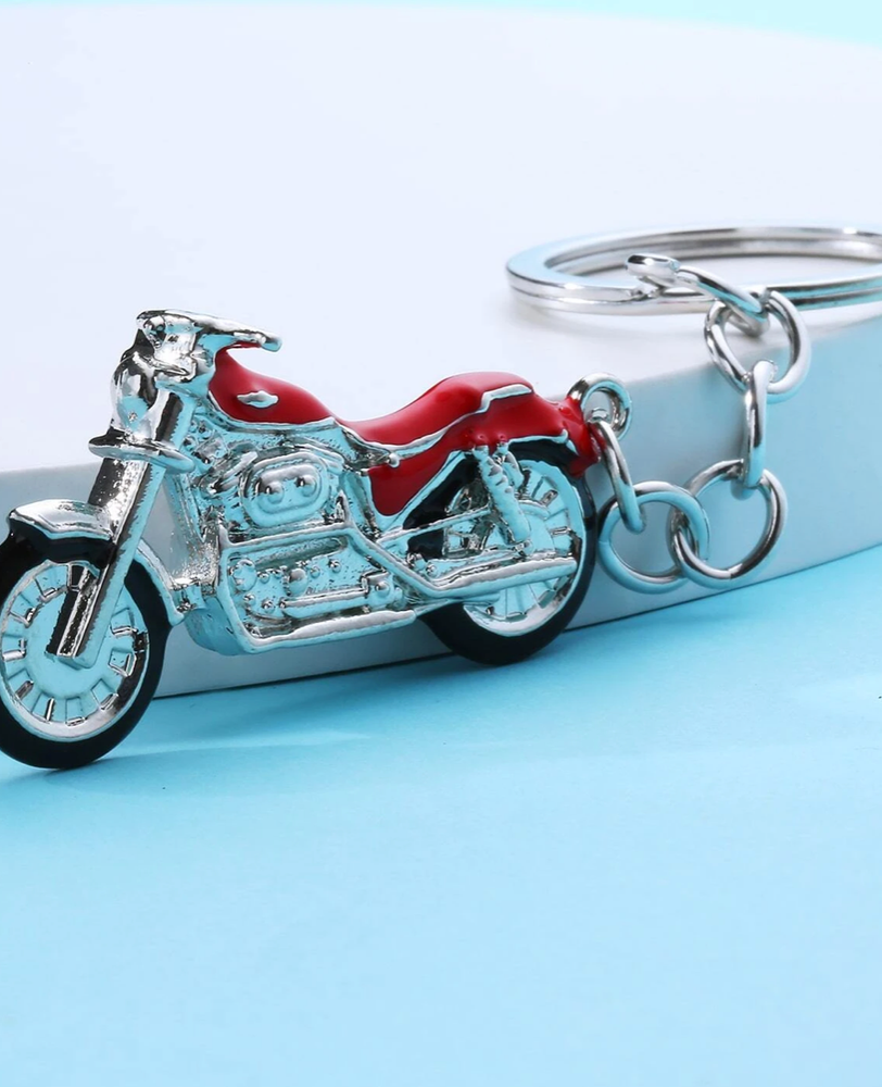 MEN MOTORCYCLE CHARM KEYCHAIN