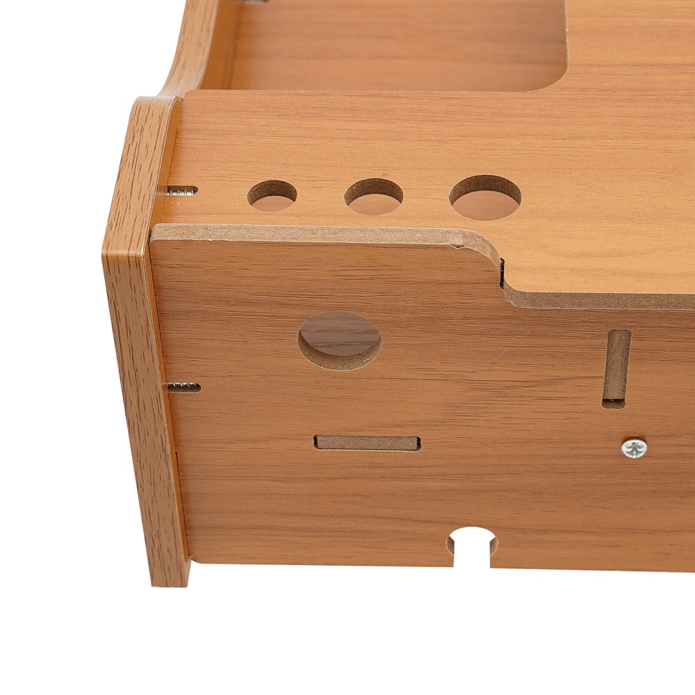 Monitor Stand Riser, Computer Laptop Riser Shelf with Lockable Organizer Drawers