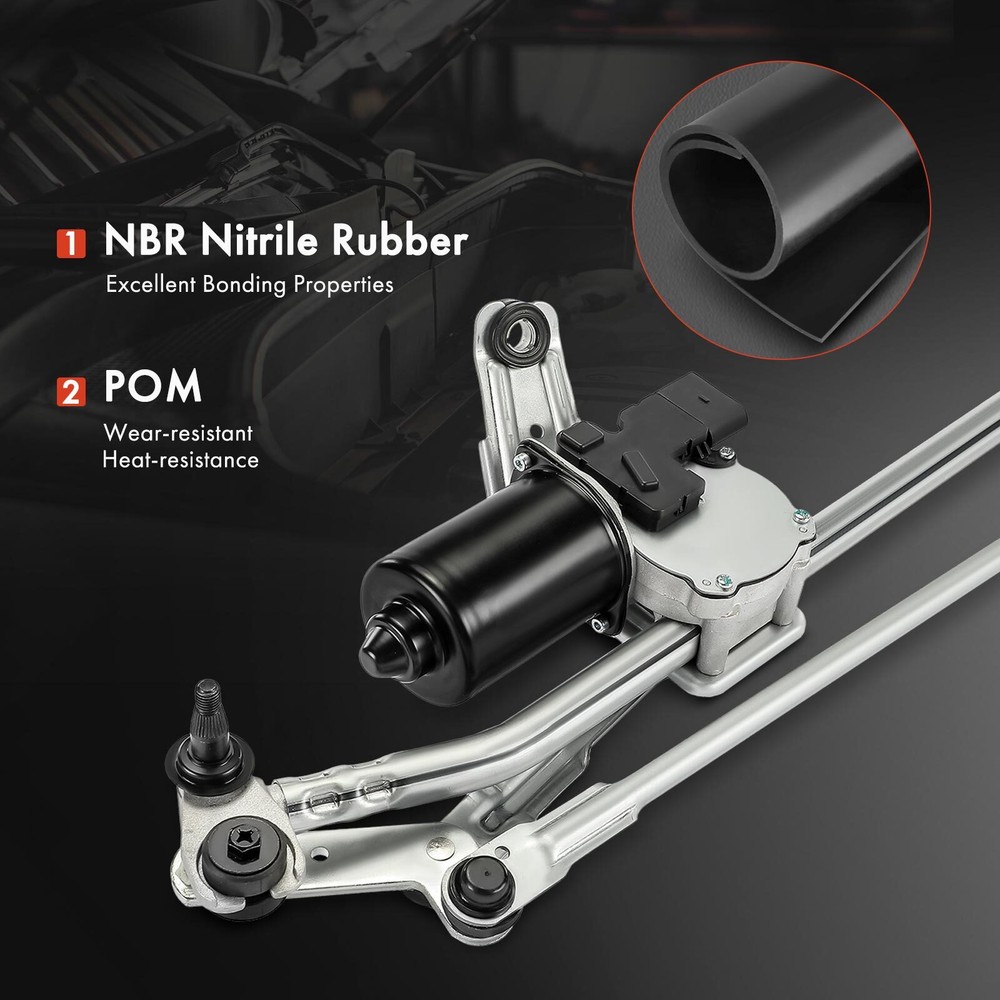 Windshield Wiper Linkage & Motor Assembly for Volkswagen Beetle 2012-2019 Front
