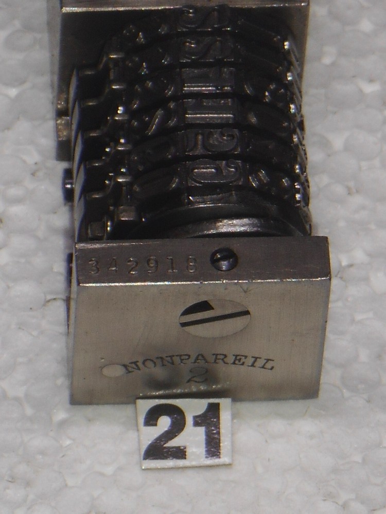 WETTER | letterpress Reverse numbering machine | 21