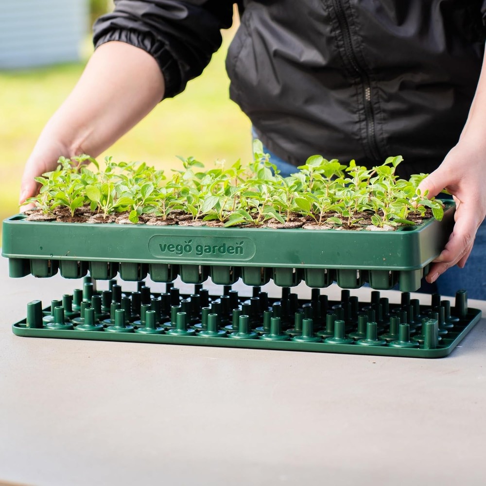 10"x20" Seedling Tray - 76 Cell Stackable Seed Starter for Growing Plants