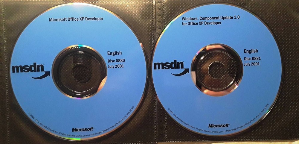 Microsoft Office XP Developer & Windows Component Update w/ License