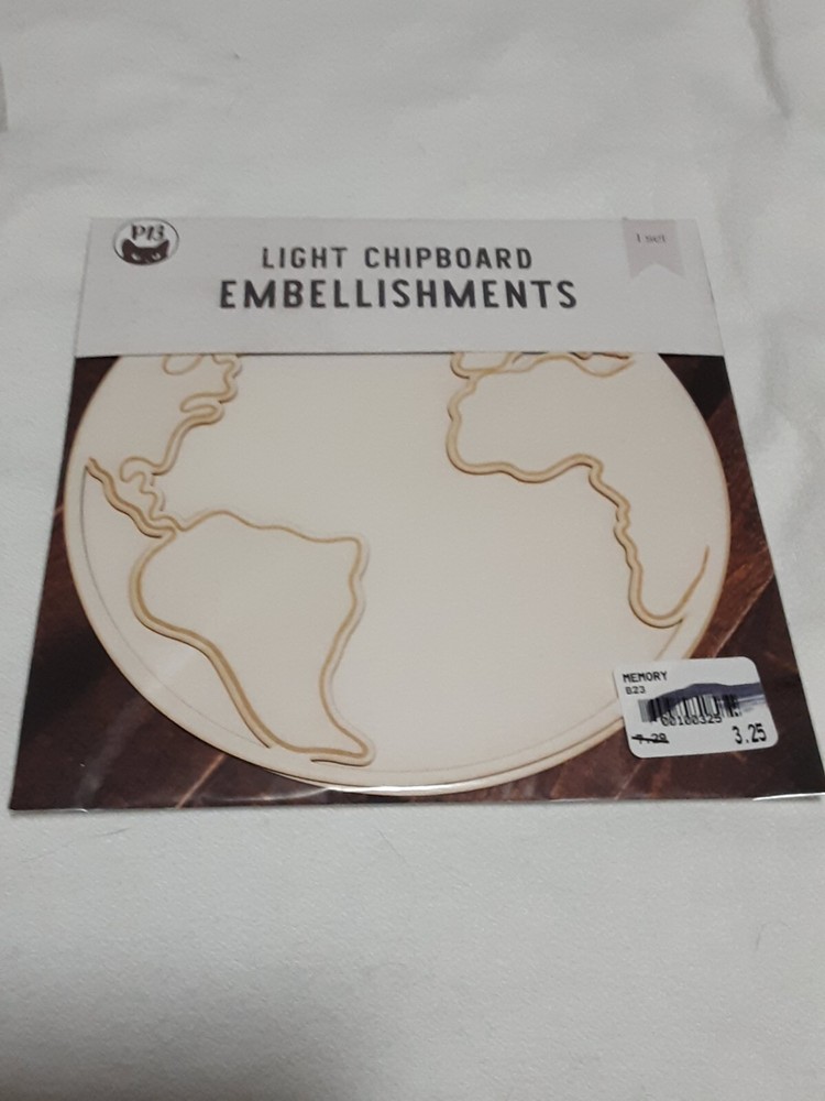 P13 Light Chipboard Embellishments Bundle 10assorted medium & large sizes
