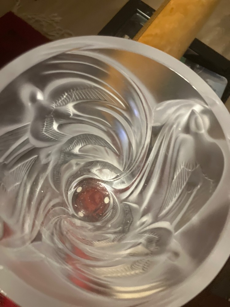 Lalique Martinets 9.7” Vase