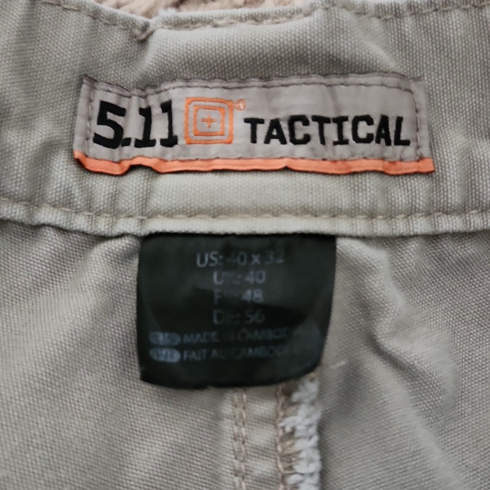 5.11 Tactical Men's Beige Cargo Pants Size 40 x 32 Solid Pattern