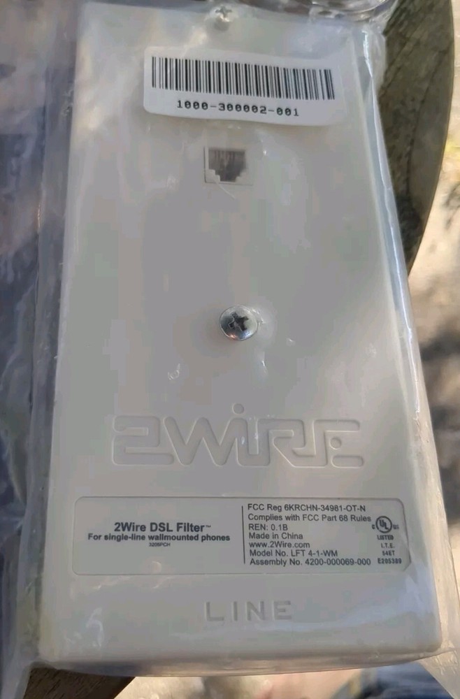 2Wire DSL Filter Kit, 1 Single-line Wall Mount