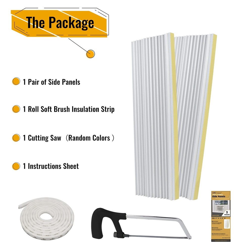 LBG Products Window AC Insulating Side Panel Kit Fits for Window Air Conditio...