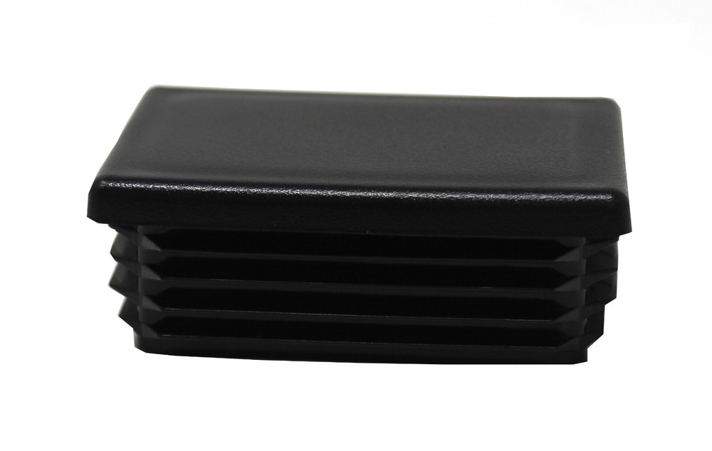 Black Plastic 2"x3 inch Rectangle Universal Tubing End Cap Plug Insert