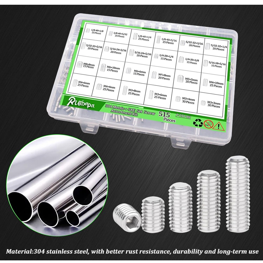 Stainless Steel Set Screw Assortment Kit