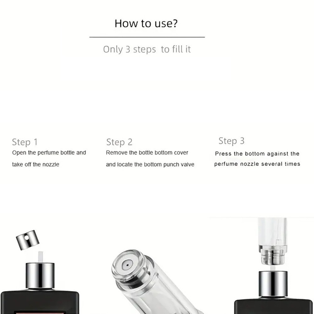 5ml Portable Leather Magnetic Attraction Refillable Perfume Atomizer for Travel