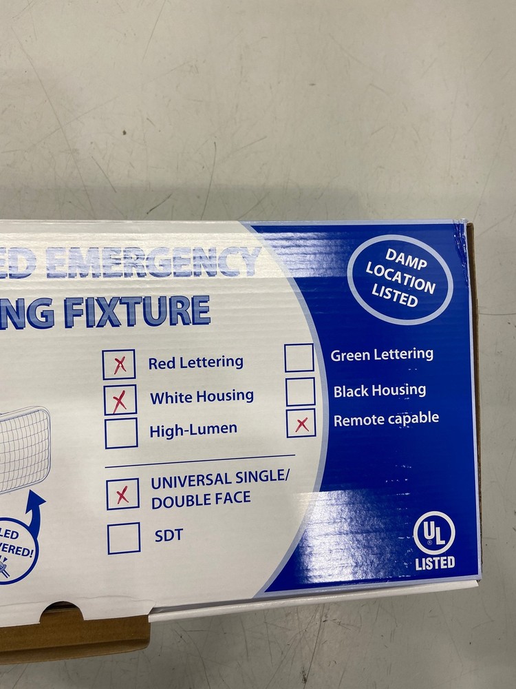 Unbranded Combination Red Exit/Lighting Unit LED4SPRC