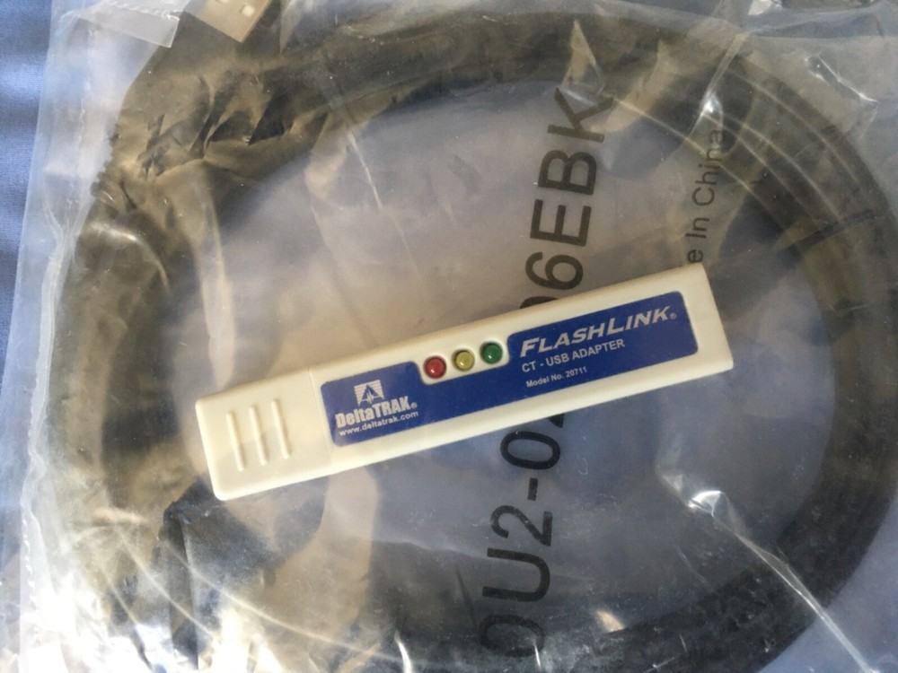 DeltaTrak Model 20711 CT USB Adapter with extension cable FlashLink reader dock