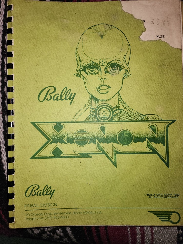 Xenon Pinball Manual + Bally Manual