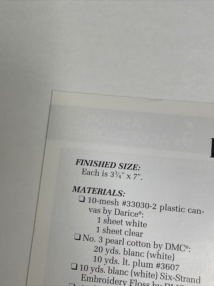 Eyeglasses Case 2 Designs Annie's Plastic Canvas Pattern