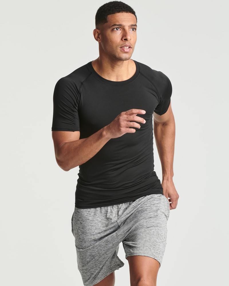 4 Pack: Mens Short Sleeve Shirts Compression Base Layer Tight Thermal Undersh...
