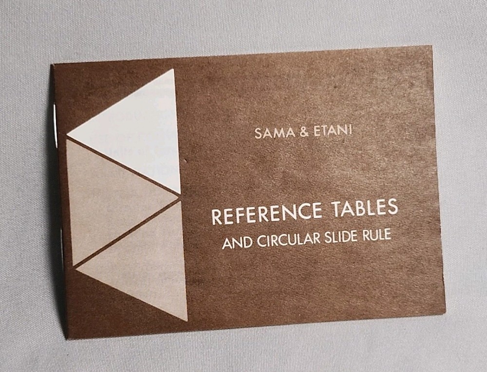 Sama & Etani Concise Reference Tables and Circular Slide Rule Budd International