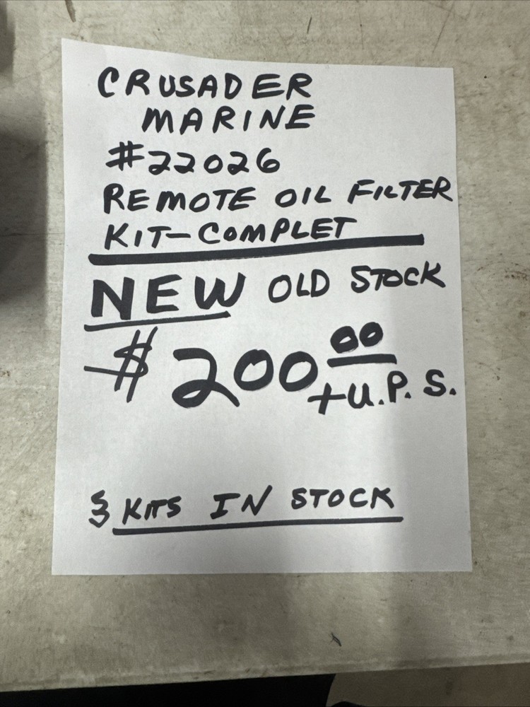 Crusader Marine Remote Oil Filter Kit 22026