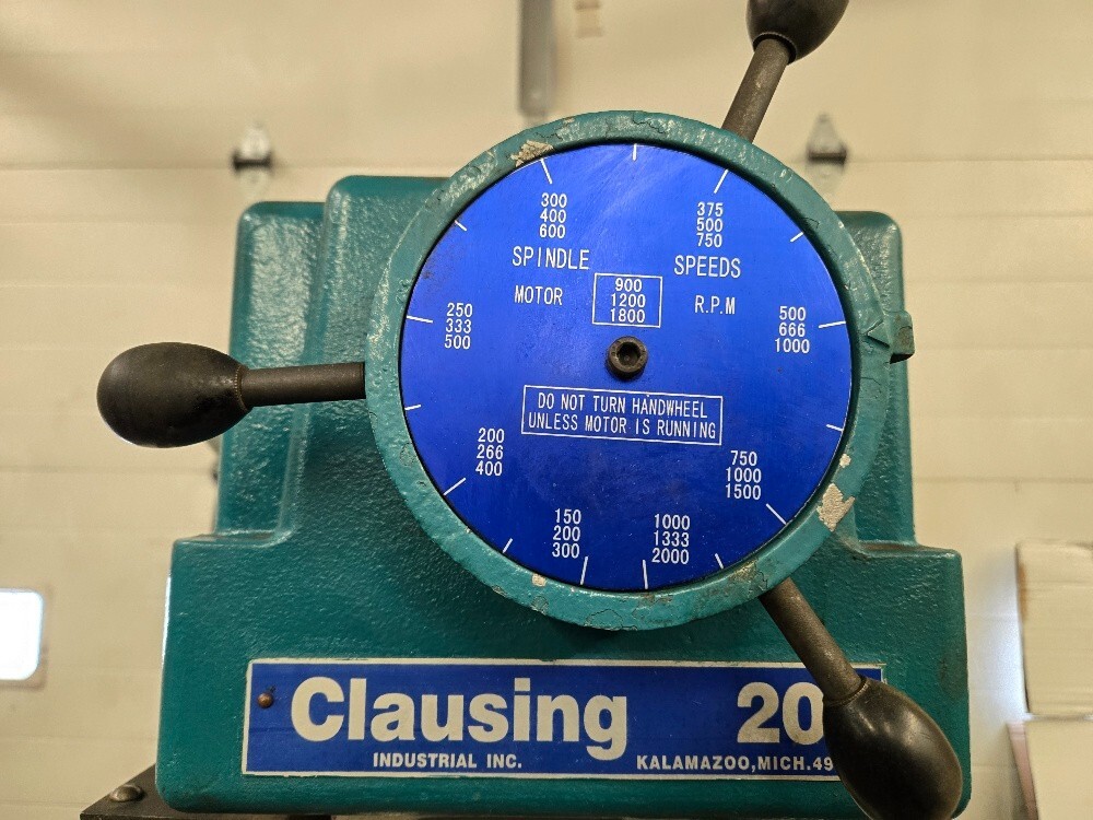 Clausing 20" Variable Speed Drill Press, 3 Ph. 460 Volts, Model 2276