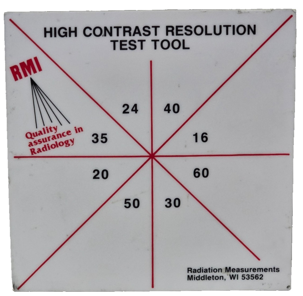 RMI 141 H High Contrast Resolution Test Tool