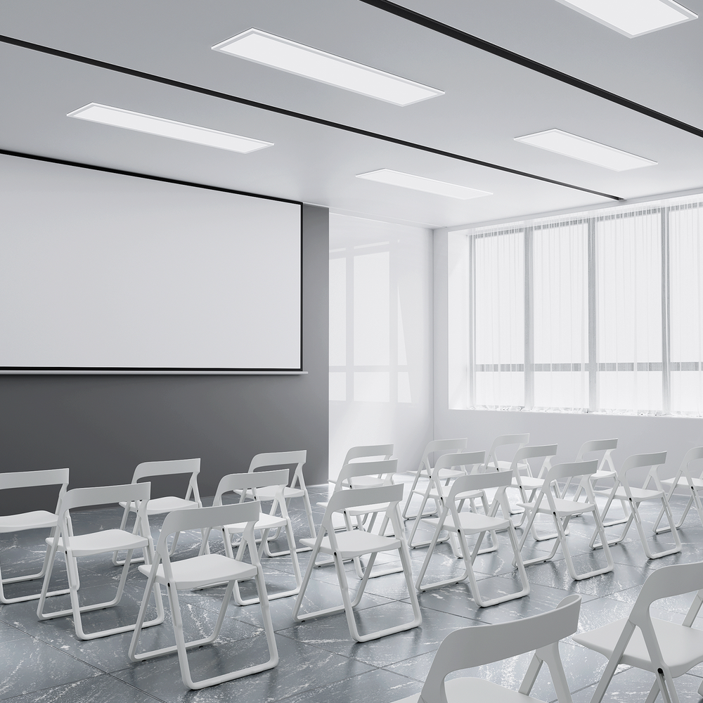 4 Pcs 1x4 LED Flat Panel Troffer Light 4000LM 5000K Dimmable Drop Ceiling Light