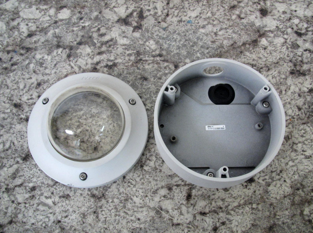 Pelco IMEBB-VS / IMELD1-1ES Dome Security Camera Backbox / Clear Lower Dome Used