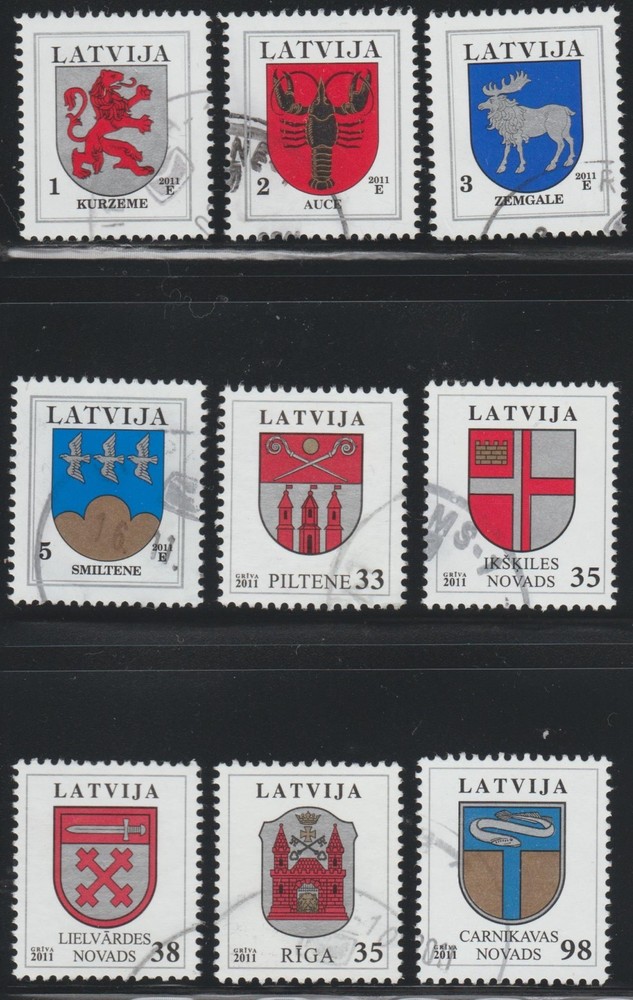LATVIA 2011 full set of Definitives, used