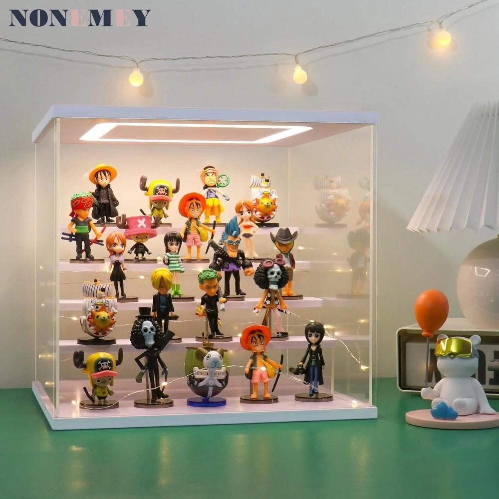 Dustproof Acrylic Showcase Organizer - LED Light 5Tier
