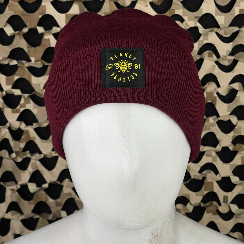 NEW Planet Eclipse Worker Roll Beanie - Burgundy