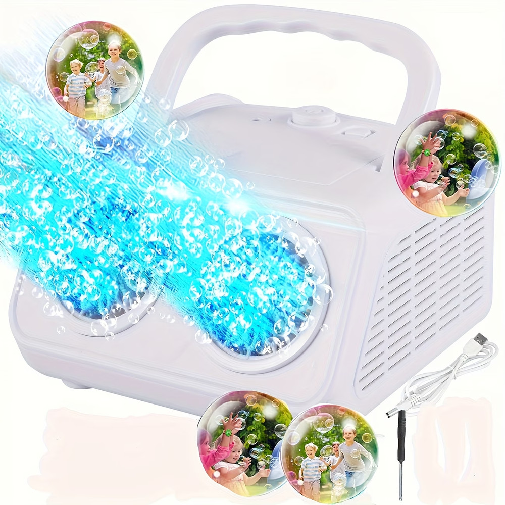 Automatic Bubble Machine Upgrade Bubble Blower w/2 Fans, Over 20, 000 Bubbles