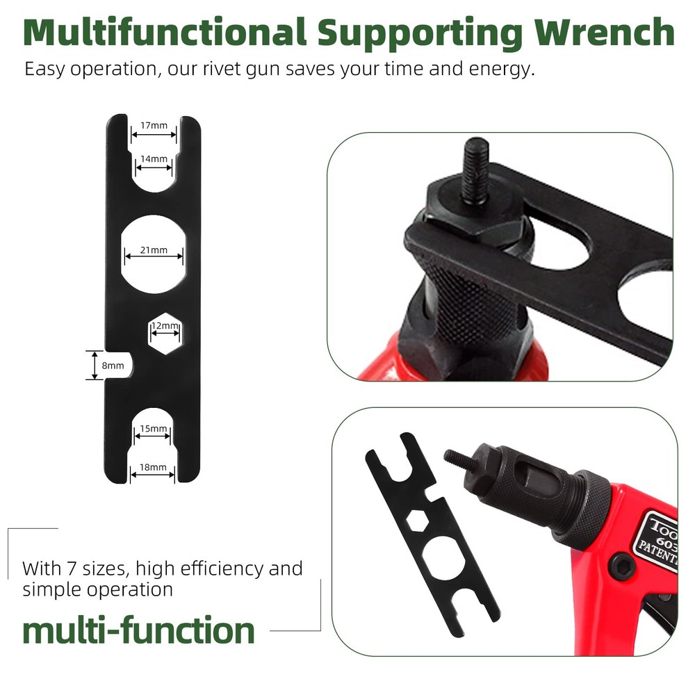 120pc Professional 20.3cm Rivet Nut Tool Set Includes M3, M4, M5...