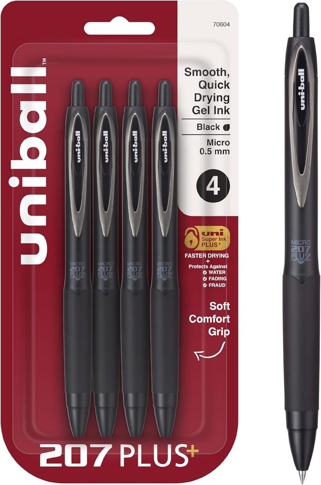 207+ Bla Retractable l Pens with Micro 0.5mm Points,