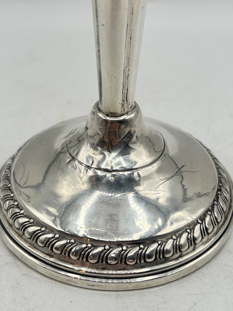 Columbia sterling silver candlestick weighted