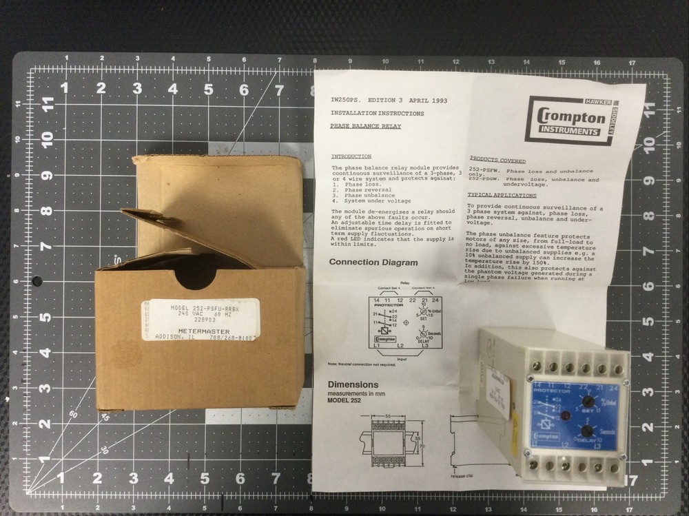 CROMPTON Model 252-PSFU-RRBX 240VAC 60HZ (LPC04C)