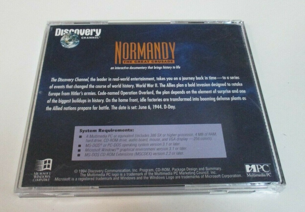 Normandy: The Great Crusade - Documentary - Discovery Channel - CD-ROM - 1994