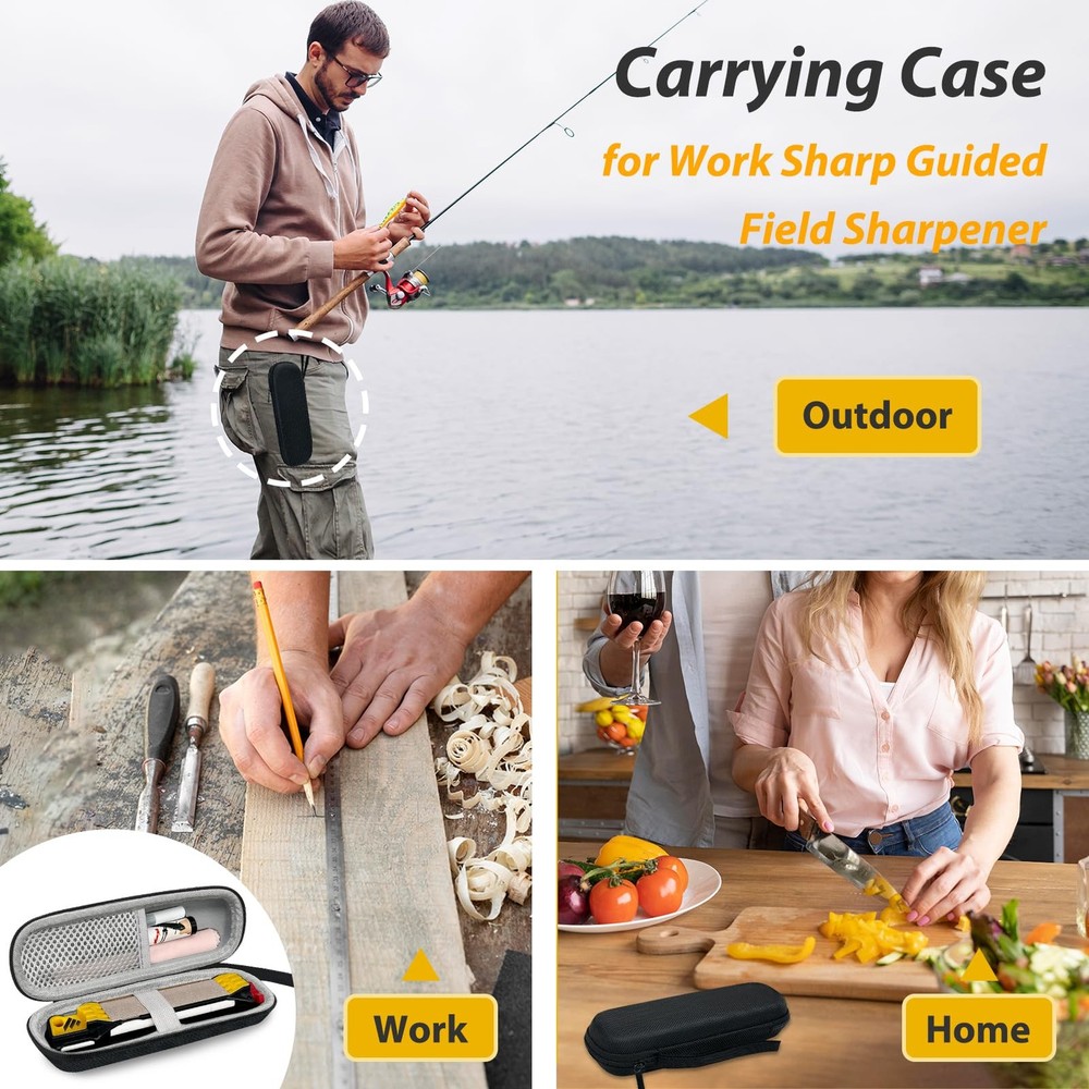 Hard Travel Carrying Case for Work Sharp Guided Field Sharpener Black