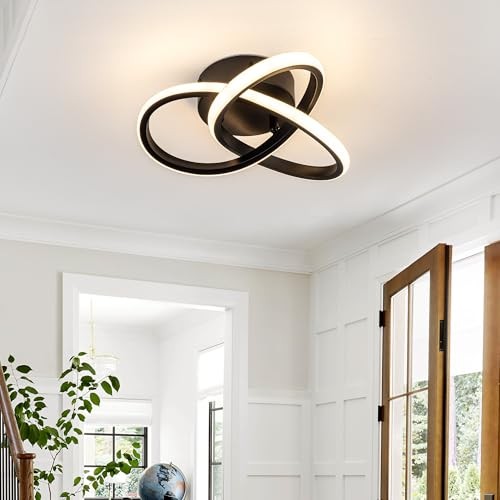10 Inch Modern Ceiling Light, 24W LED Dimmable Ceiling Light with Remote