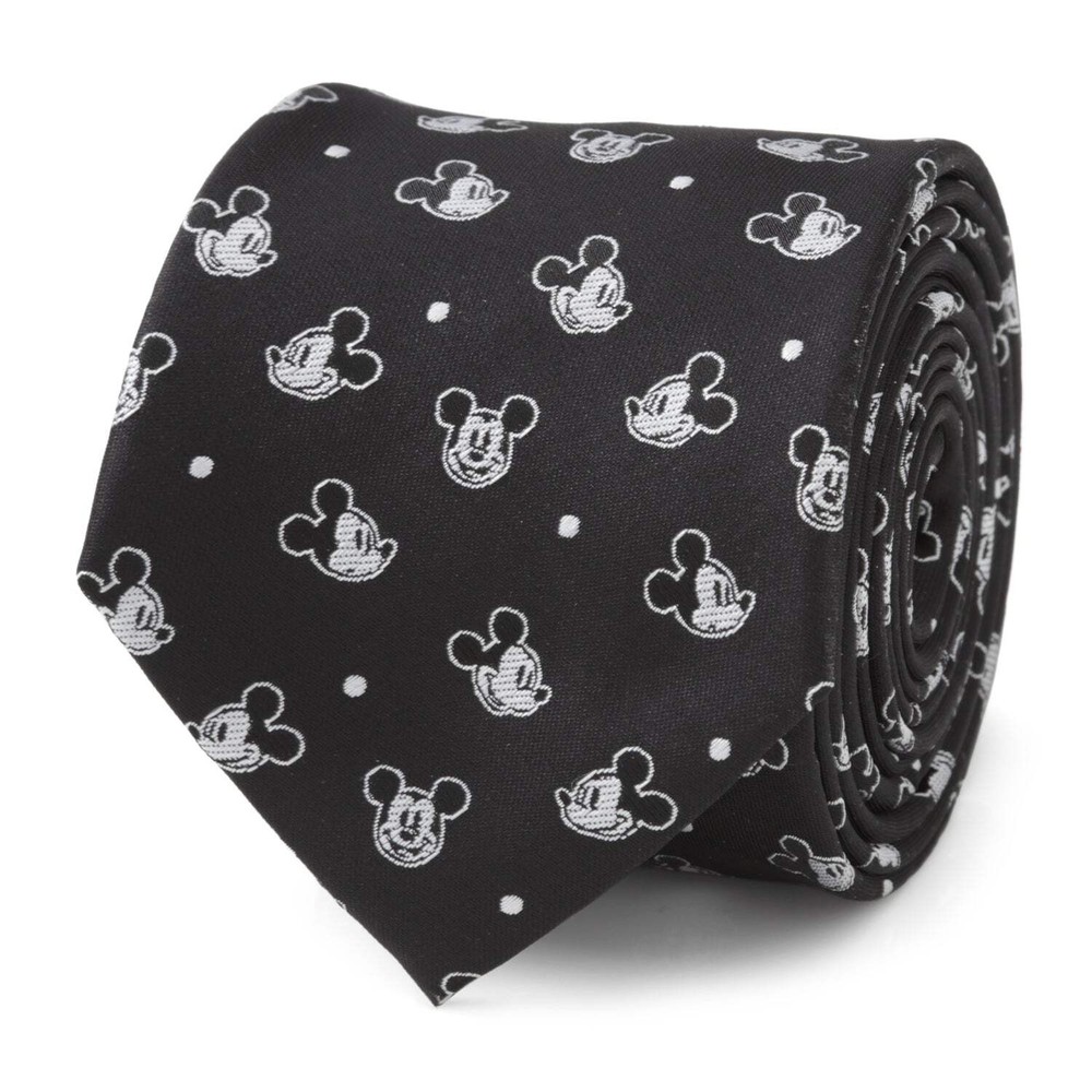 Disney Mickey Mouse Black Dot Men's Tie
