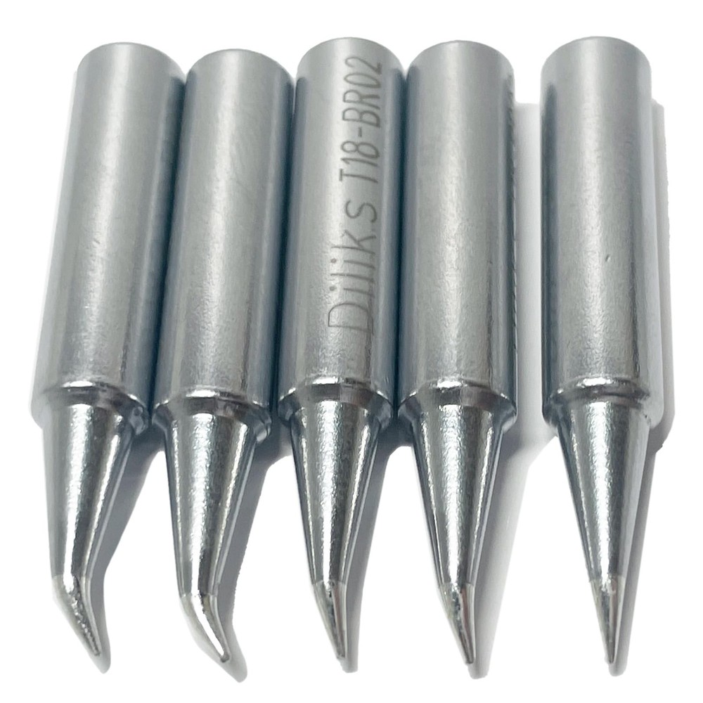 5-Pack Angled Soldering Iron Tips for HAKKO FX-888D  FX-888 Models