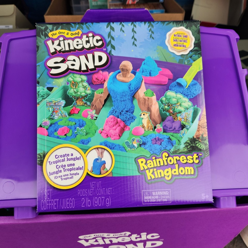 NEW Kinetic Sand Magic Molding Rainforest Kingdom