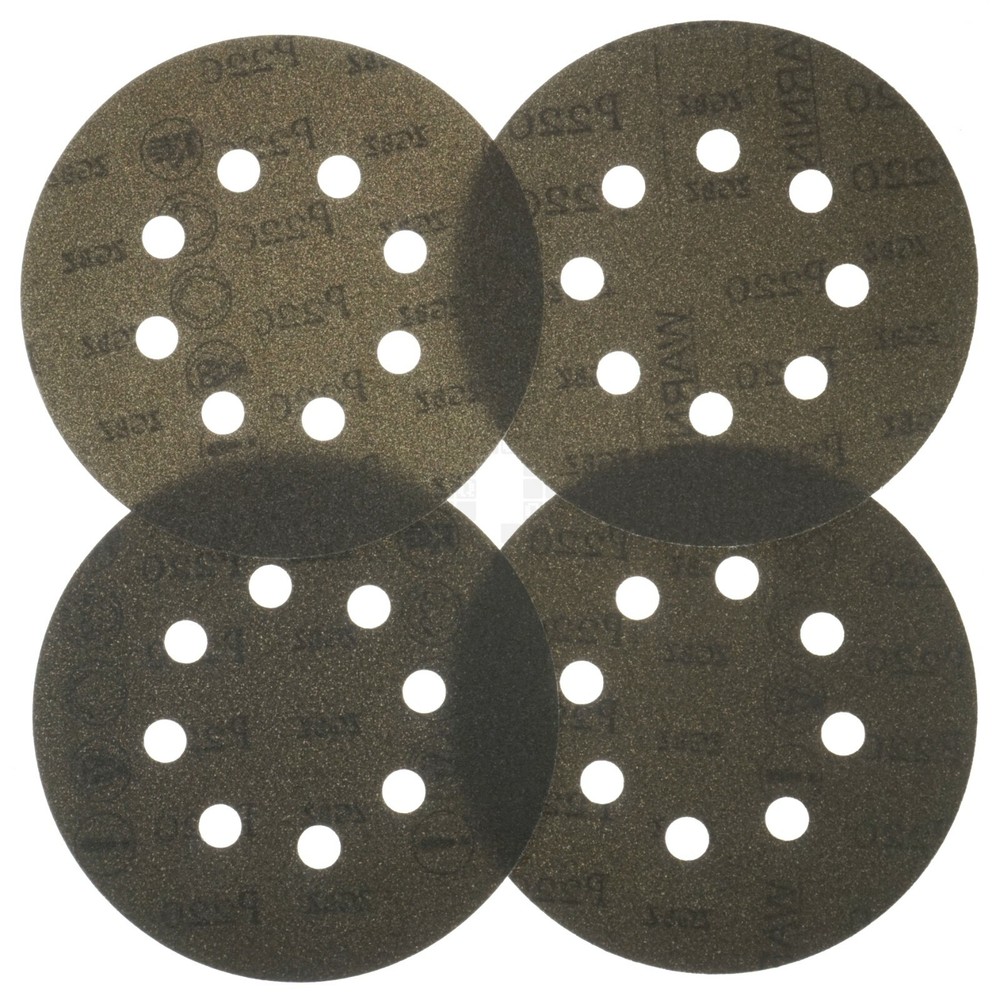 Gator 7720 5" Random Orbit Hook & Loop Sanding Discs, Very Fine 220 Grit, 4 Pack