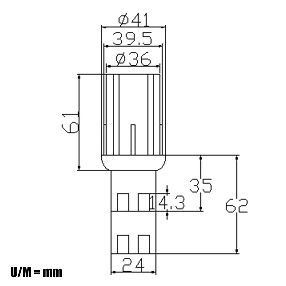 4 Pack Adjustable Plastic Bullet Feet for 1-5/8 Inch O.D. Equipment Tubing