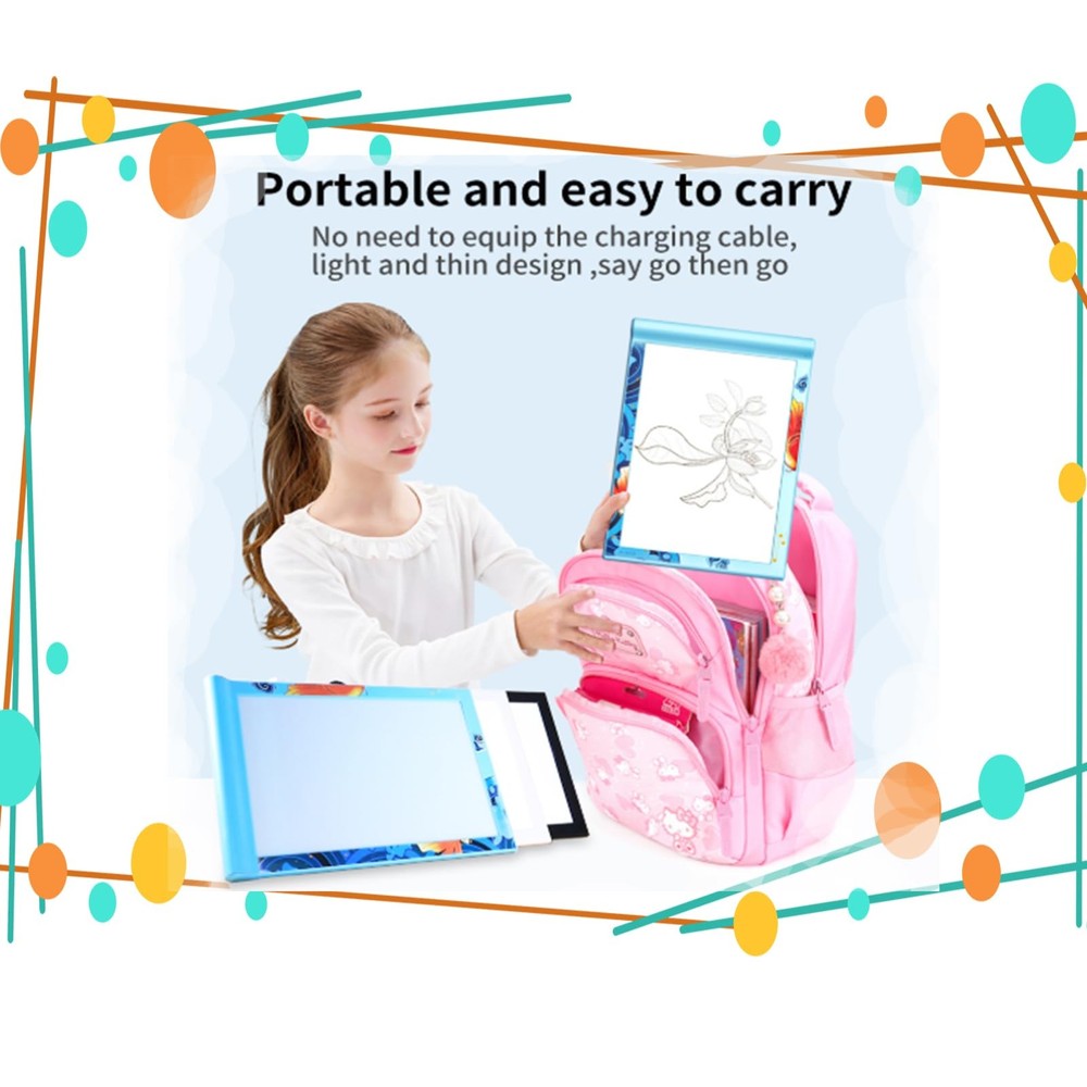 Light Box for Tracing A4,Drawing Pad Dimmable Brightness Indoor or Black