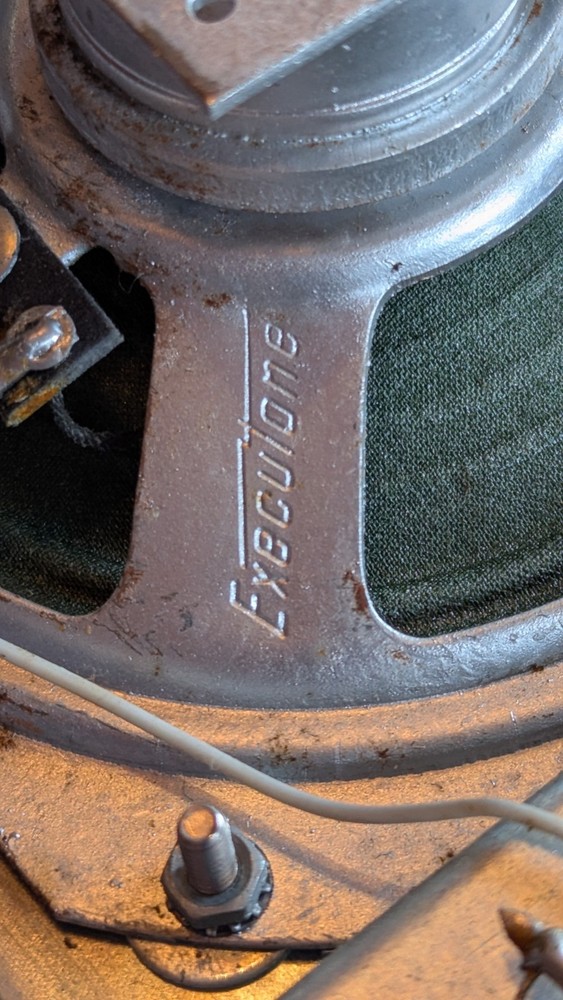 Executone intercom wall mount speaker system on brushed stainless steel plate