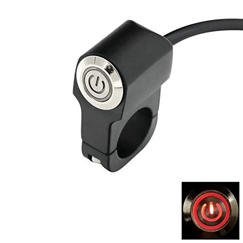 7/8" 22mm Motorcycle Handlebar Switch waterproof Push Button For Horn Start