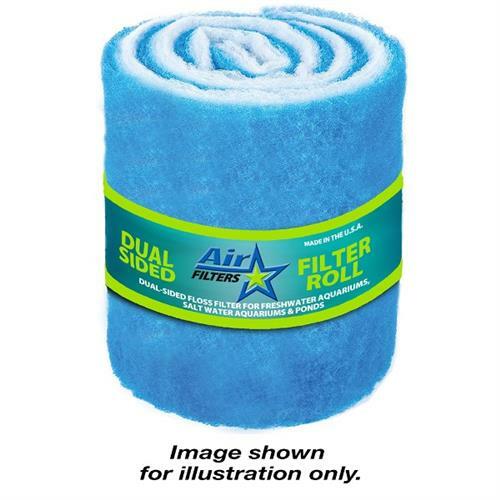 HVAC/Air Filter Media Roll, Blue/White MERV6 Polyester Media