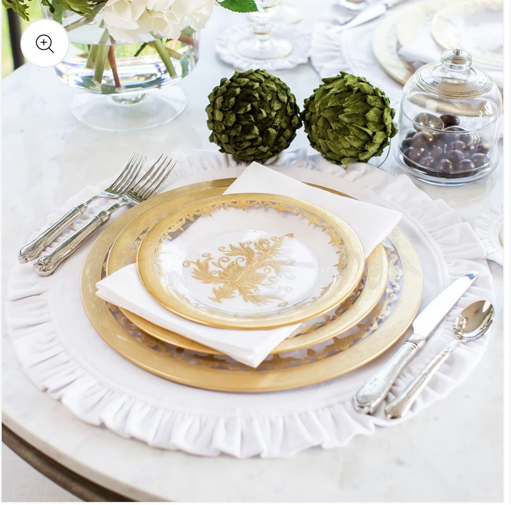 chargers for table set