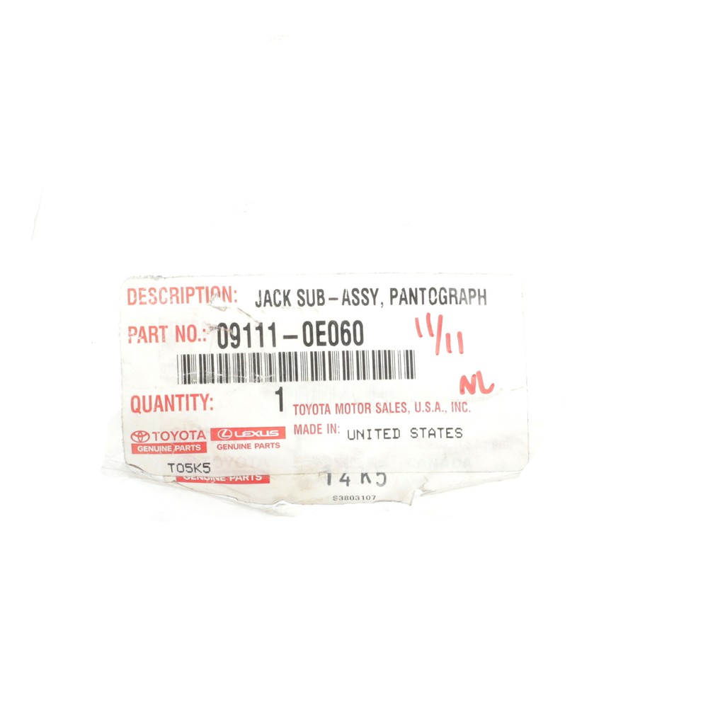 Genuine Lexus Jack Sub Assembly Panto 09111-0E060