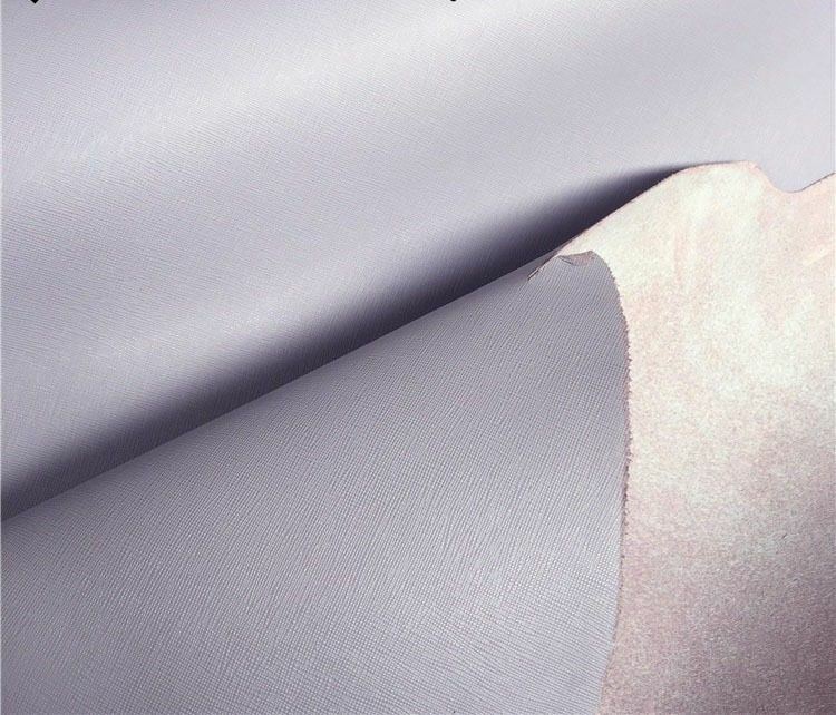Lavender taiga First layer leather material cross pattern cowhide Leathercraft